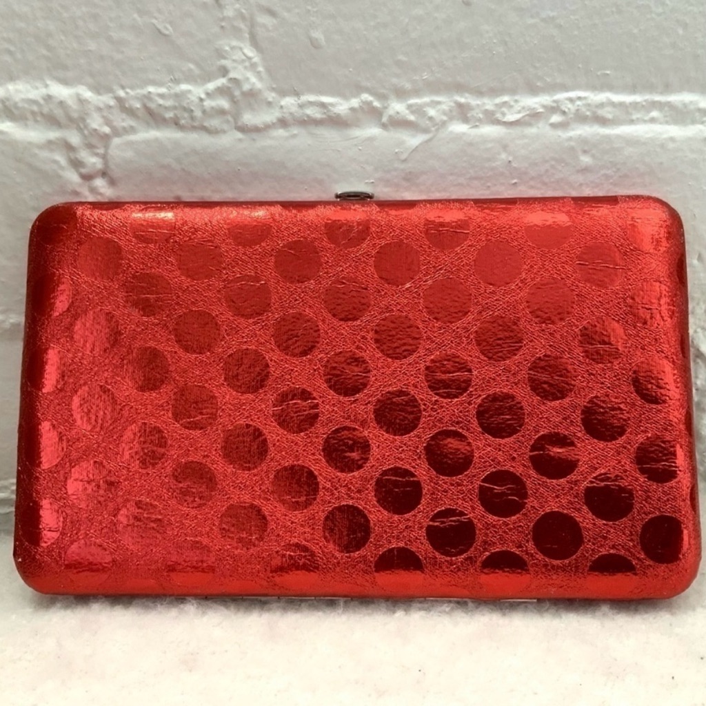 Vintage Red Clutch Bag Purse Glam Party Prom Event